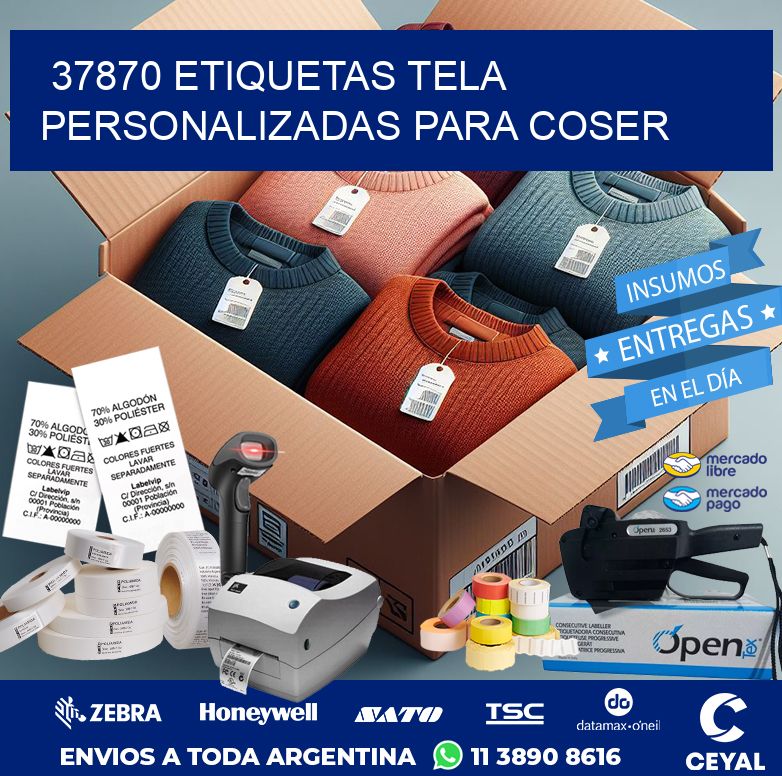 37870 ETIQUETAS TELA PERSONALIZADAS PARA COSER