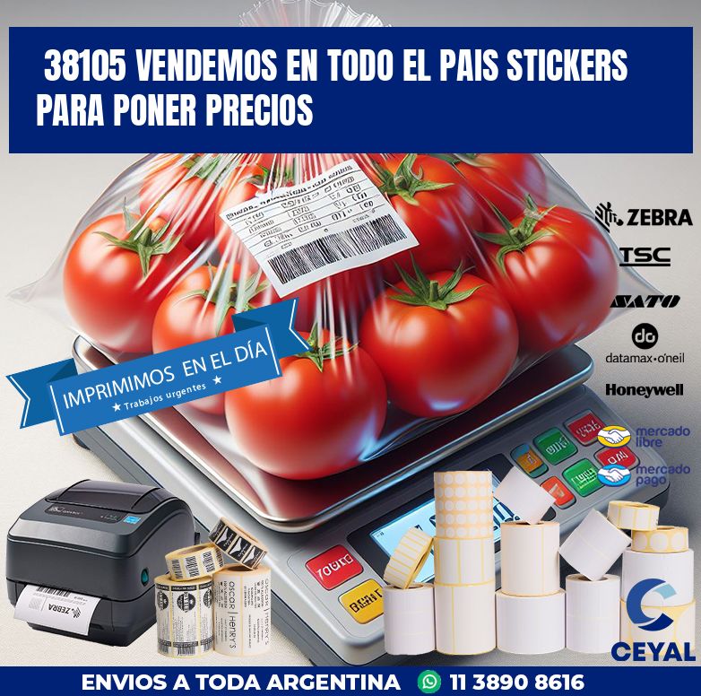 38105 VENDEMOS EN TODO EL PAIS STICKERS PARA PONER PRECIOS