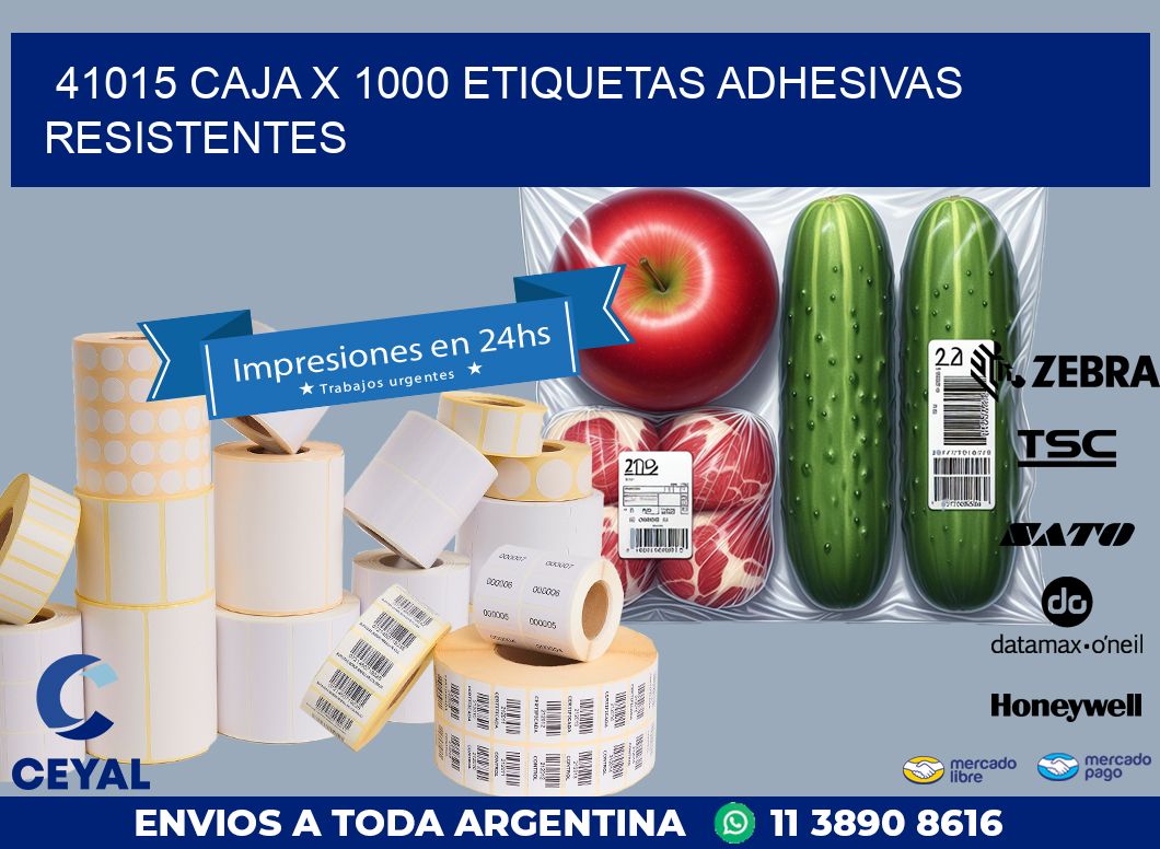 41015 CAJA X 1000 ETIQUETAS ADHESIVAS RESISTENTES