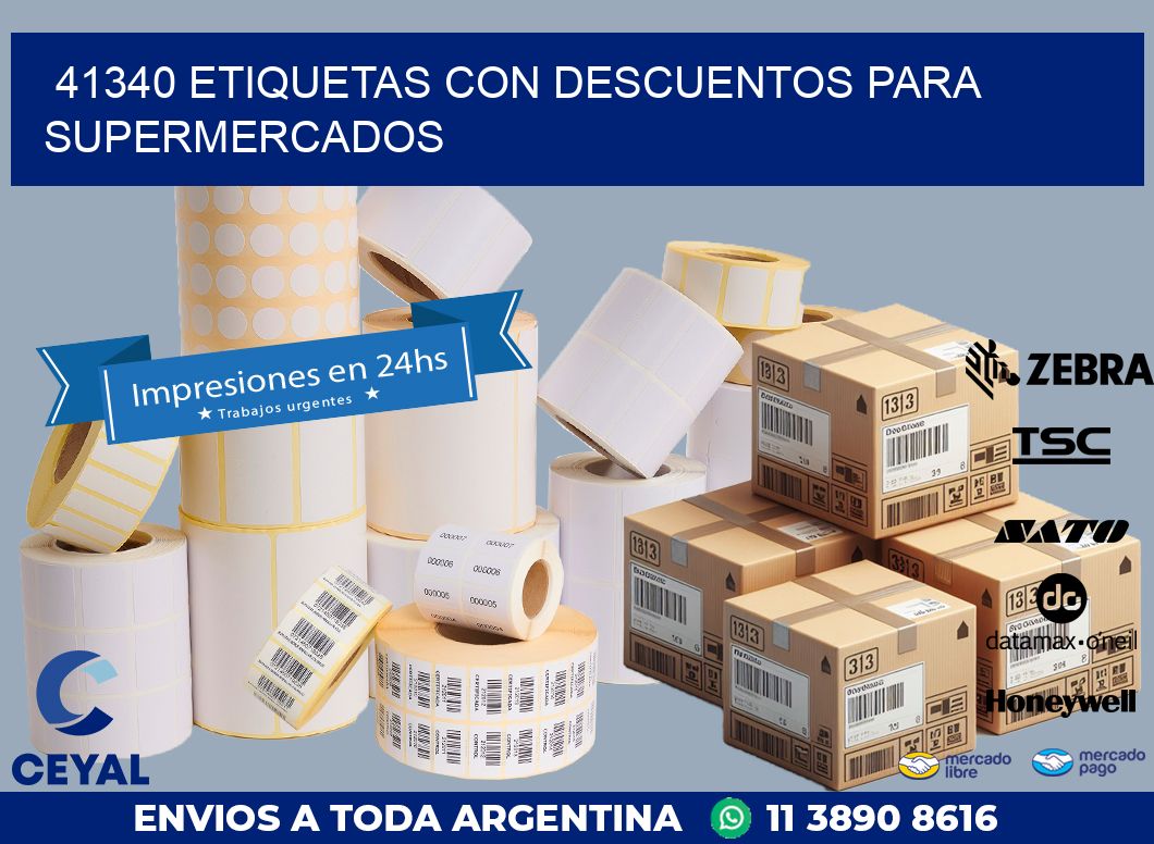 41340 ETIQUETAS CON DESCUENTOS PARA SUPERMERCADOS