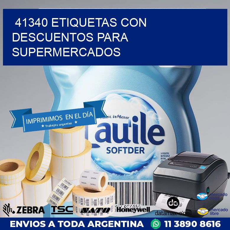 41340 ETIQUETAS CON DESCUENTOS PARA SUPERMERCADOS