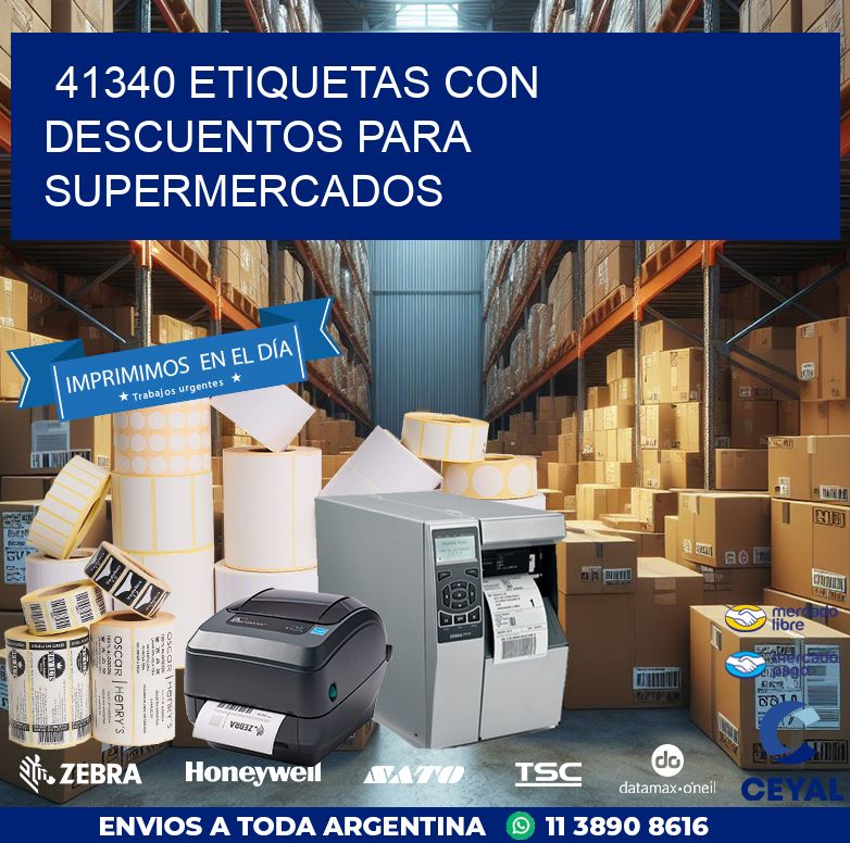 41340 ETIQUETAS CON DESCUENTOS PARA SUPERMERCADOS