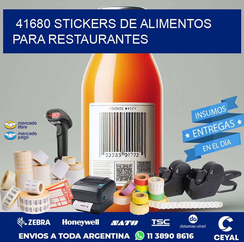 41680 STICKERS DE ALIMENTOS PARA RESTAURANTES