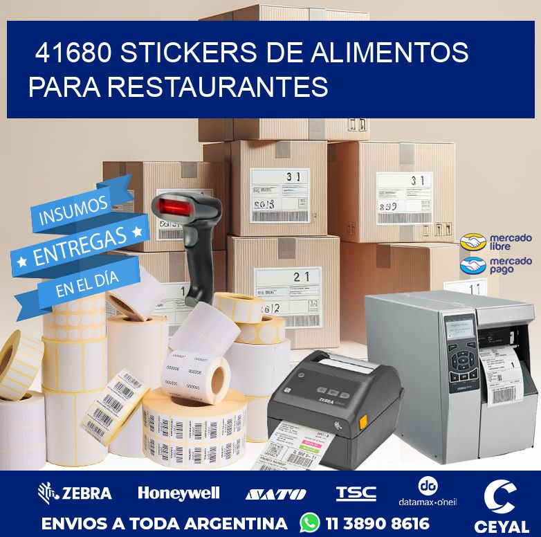 41680 STICKERS DE ALIMENTOS PARA RESTAURANTES