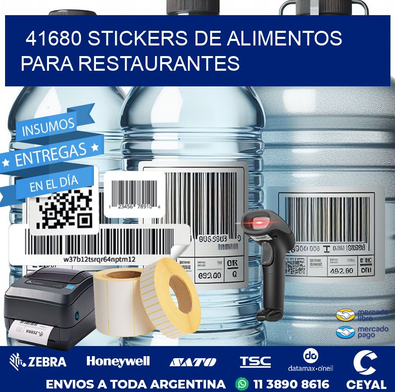 41680 STICKERS DE ALIMENTOS PARA RESTAURANTES