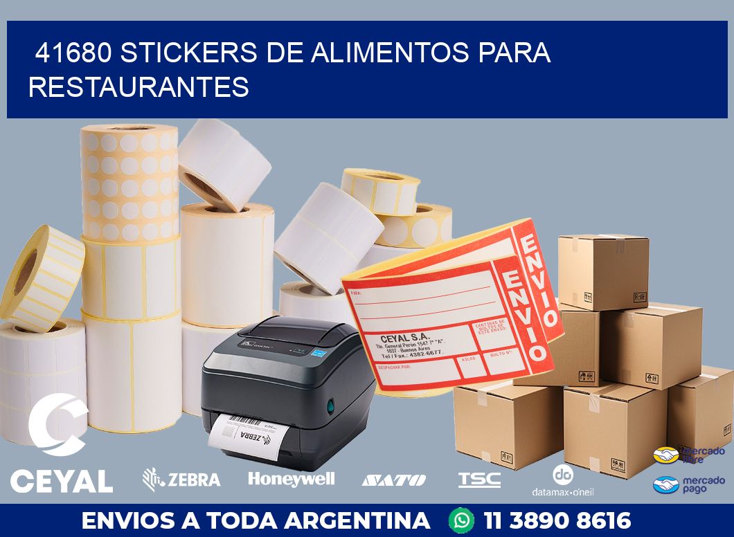 41680 STICKERS DE ALIMENTOS PARA RESTAURANTES