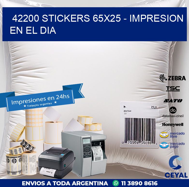 42200 STICKERS 65x25 - IMPRESION EN EL DIA