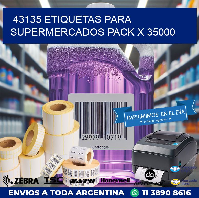 43135 ETIQUETAS PARA SUPERMERCADOS PACK X 35000