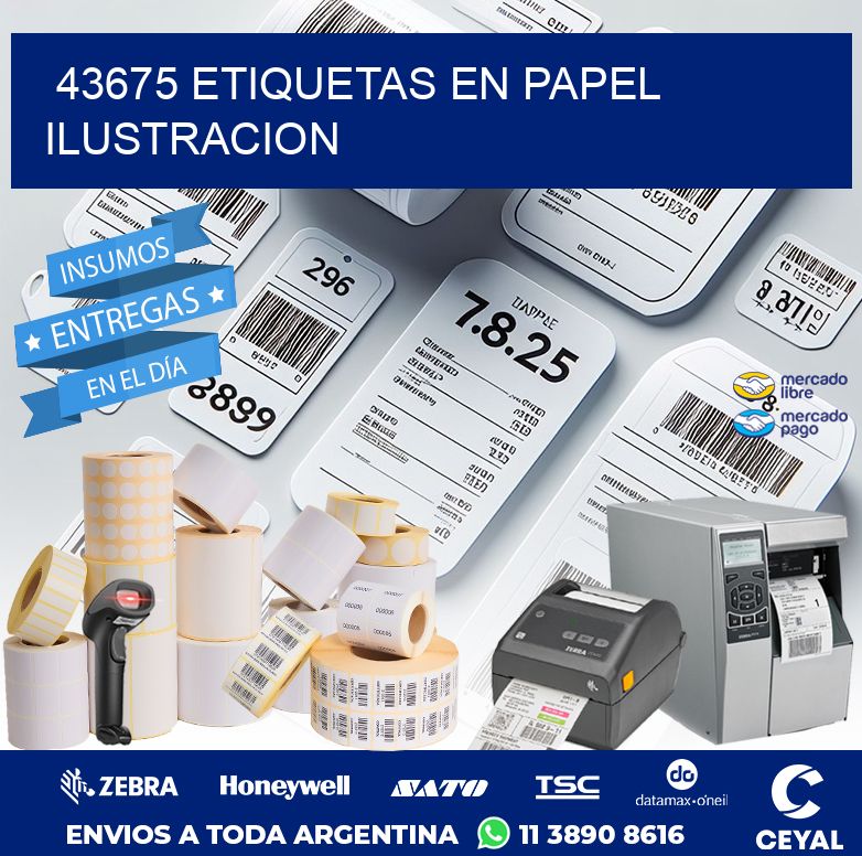 43675 ETIQUETAS EN PAPEL ILUSTRACION