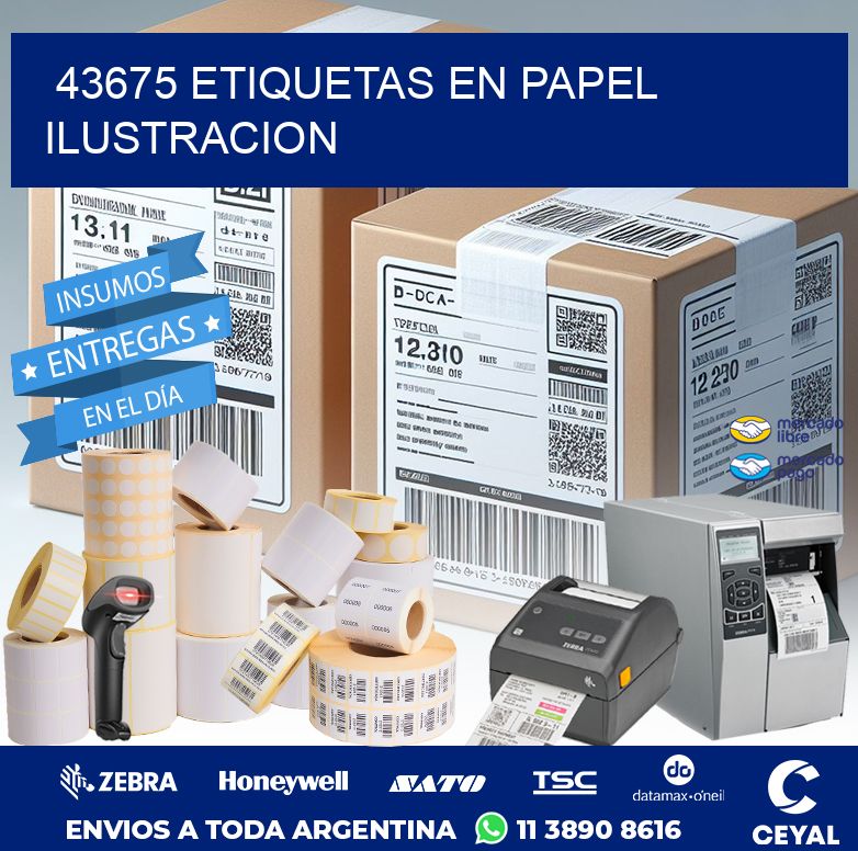 43675 ETIQUETAS EN PAPEL ILUSTRACION