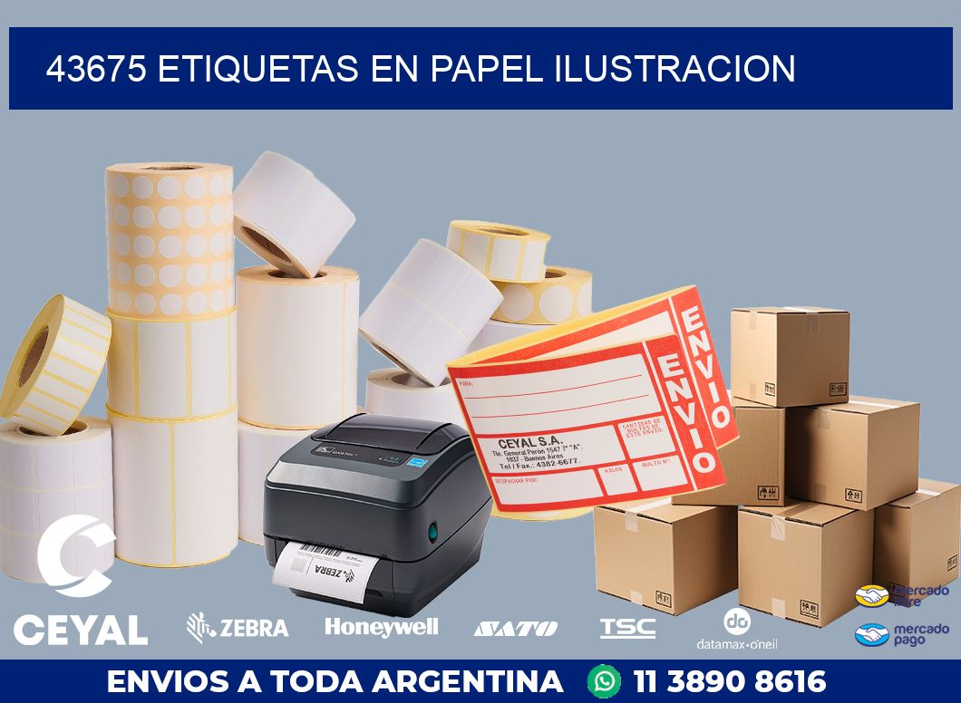 43675 ETIQUETAS EN PAPEL ILUSTRACION