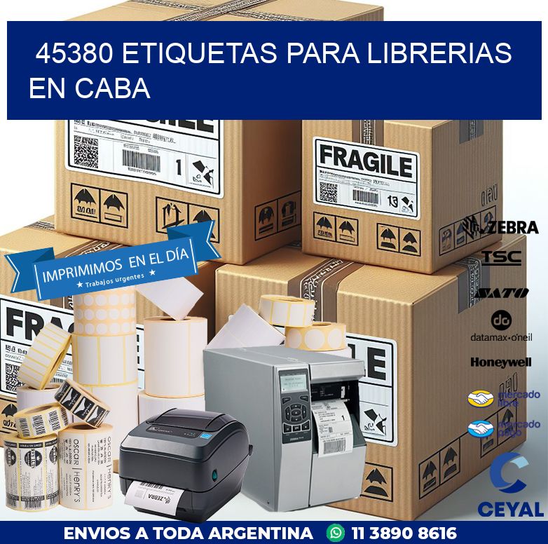 45380 ETIQUETAS PARA LIBRERIAS EN CABA