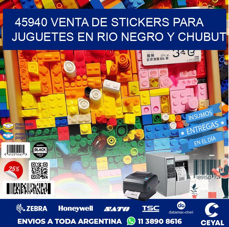 45940 VENTA DE STICKERS PARA JUGUETES EN RIO NEGRO Y CHUBUT