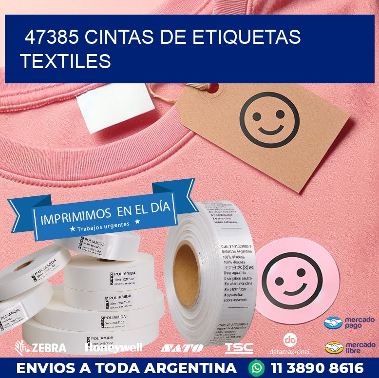 47385 CINTAS DE ETIQUETAS TEXTILES