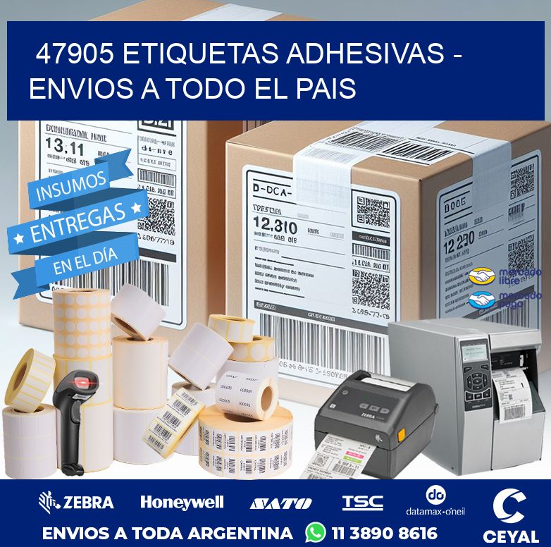 47905 ETIQUETAS ADHESIVAS - ENVIOS A TODO EL PAIS
