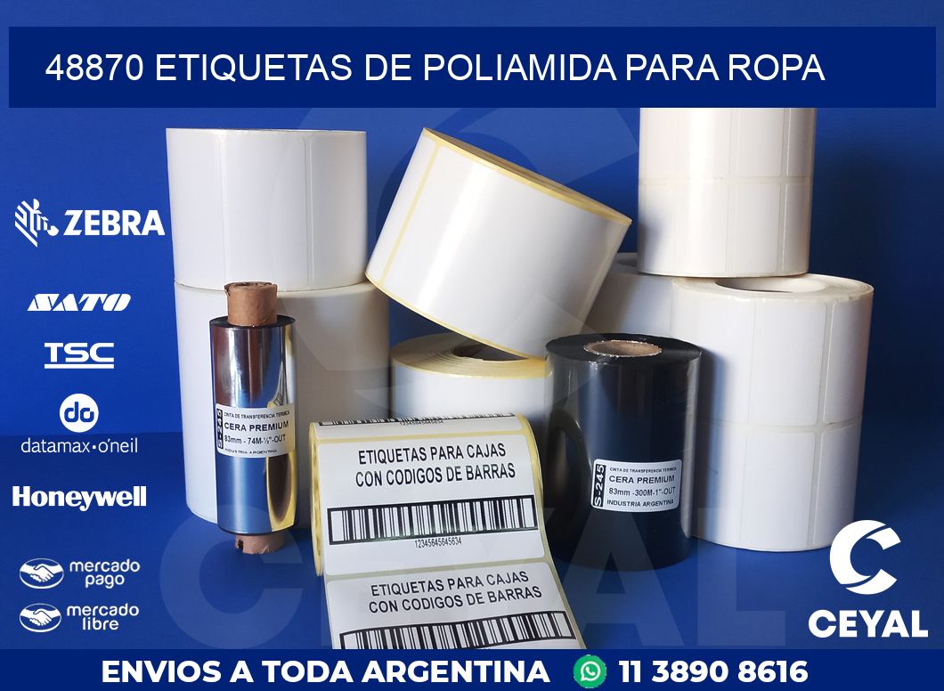 48870 ETIQUETAS DE POLIAMIDA PARA ROPA