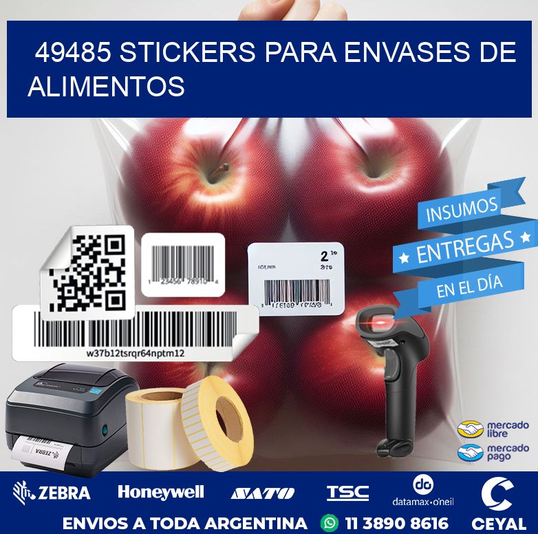 49485 STICKERS PARA ENVASES DE ALIMENTOS