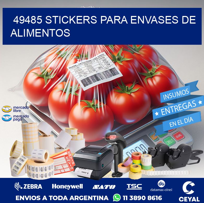 49485 STICKERS PARA ENVASES DE ALIMENTOS