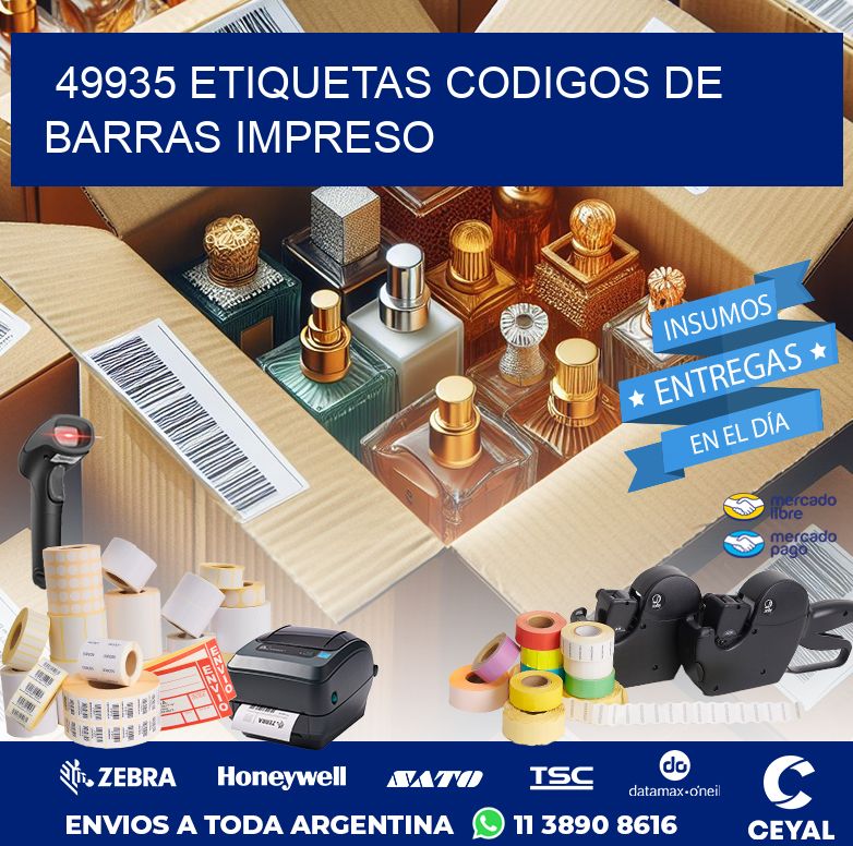 49935 ETIQUETAS CODIGOS DE BARRAS IMPRESO