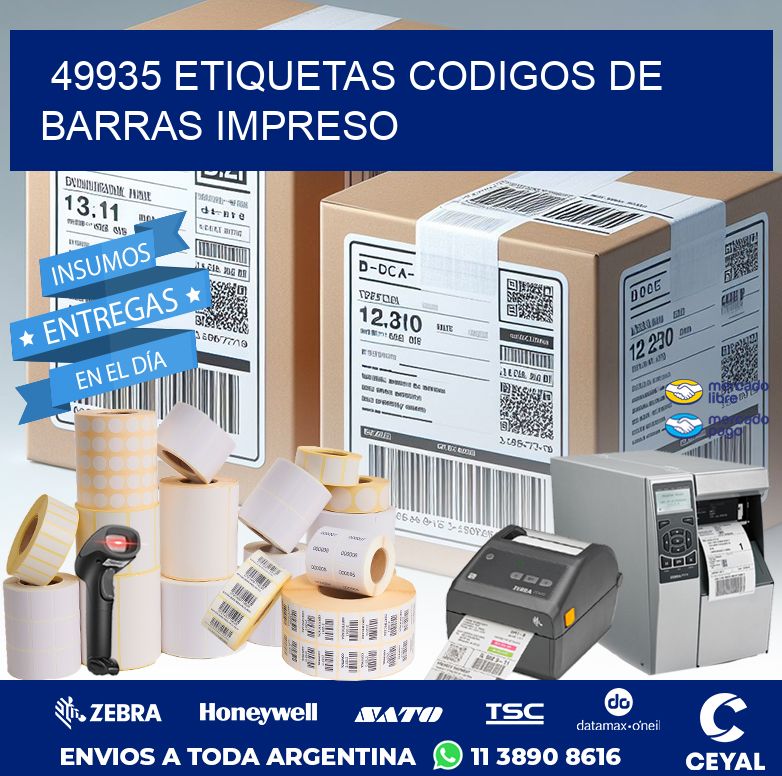 49935 ETIQUETAS CODIGOS DE BARRAS IMPRESO