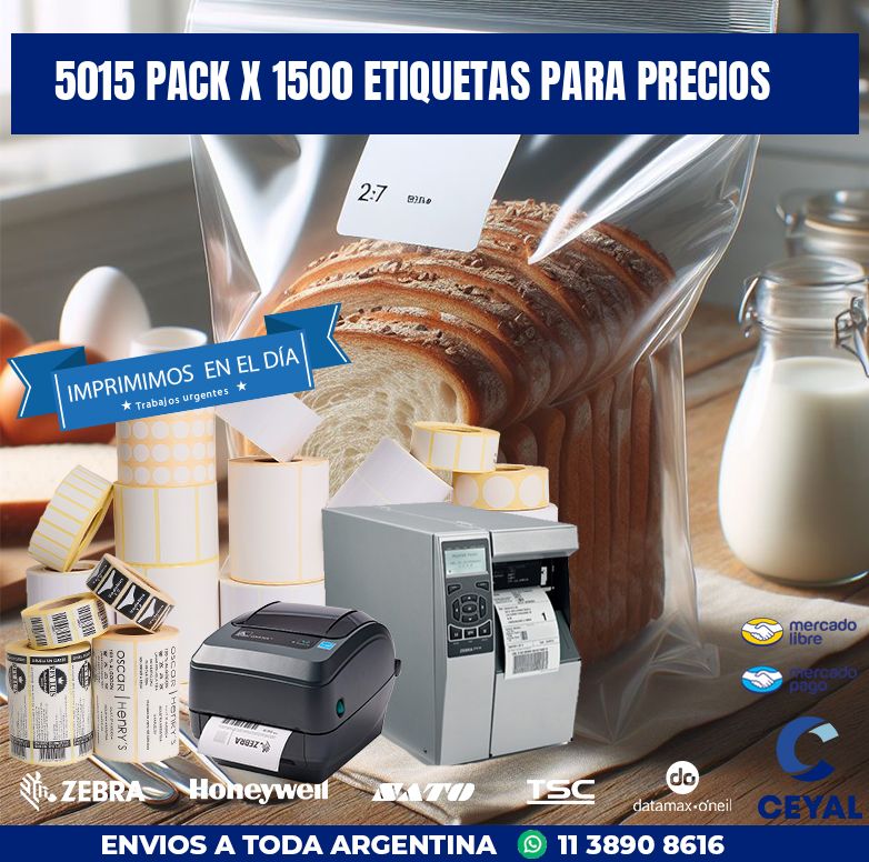 5015 PACK X 1500 ETIQUETAS PARA PRECIOS