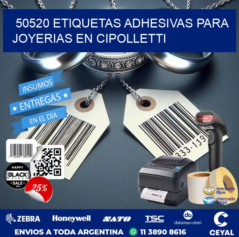 50520 ETIQUETAS ADHESIVAS PARA JOYERIAS EN CIPOLLETTI