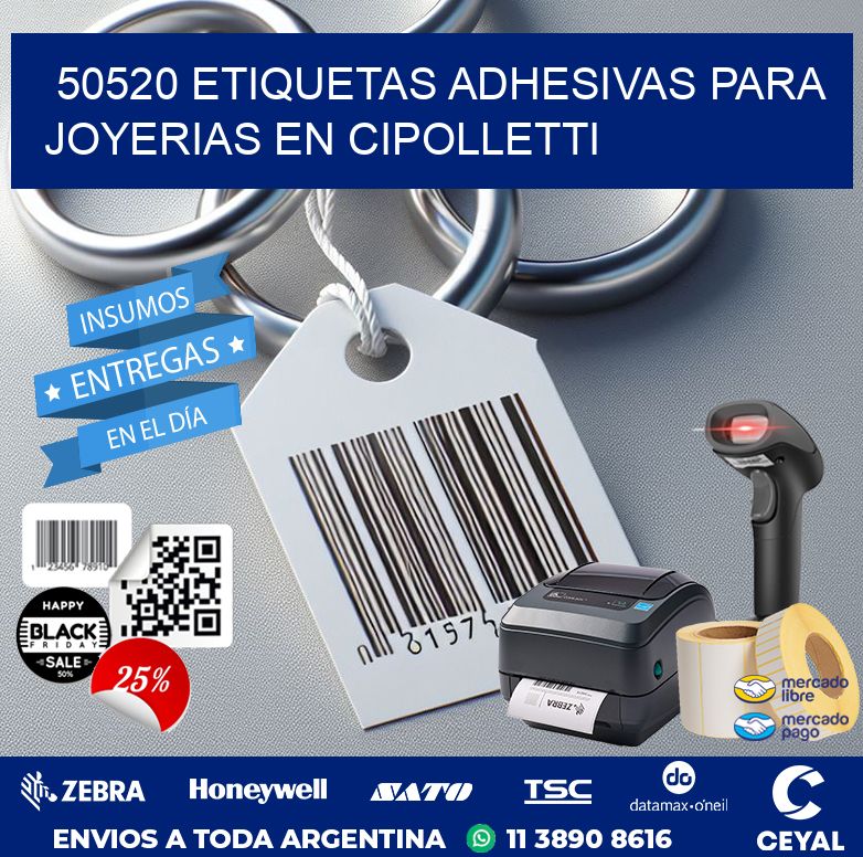 50520 ETIQUETAS ADHESIVAS PARA JOYERIAS EN CIPOLLETTI