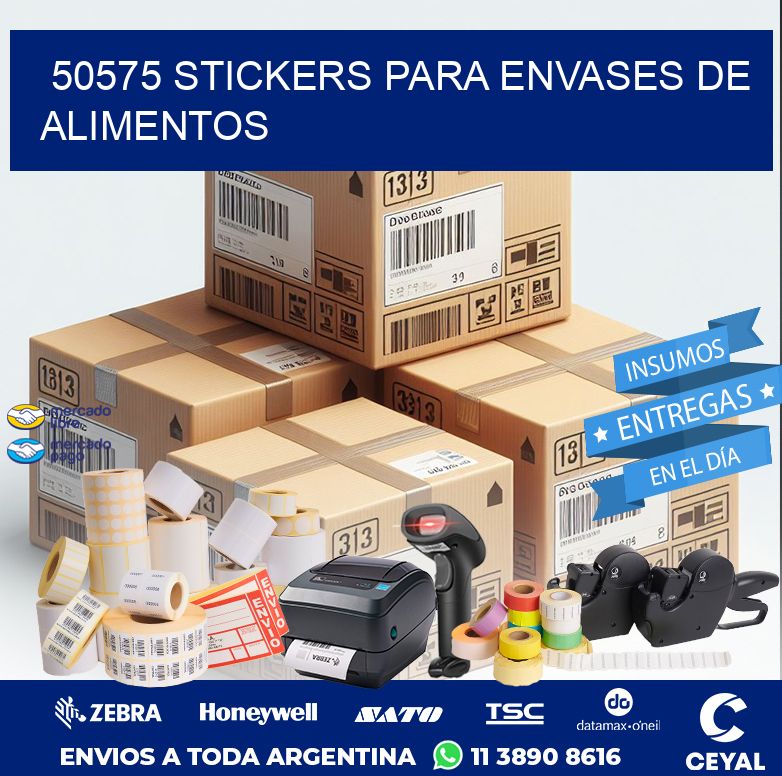 50575 STICKERS PARA ENVASES DE ALIMENTOS