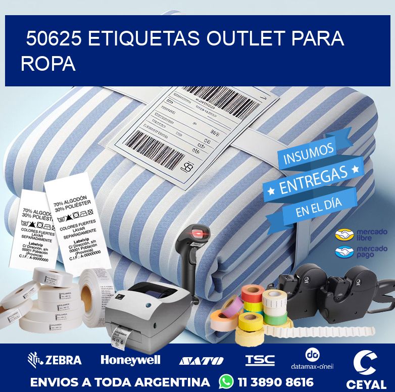 50625 ETIQUETAS OUTLET PARA ROPA