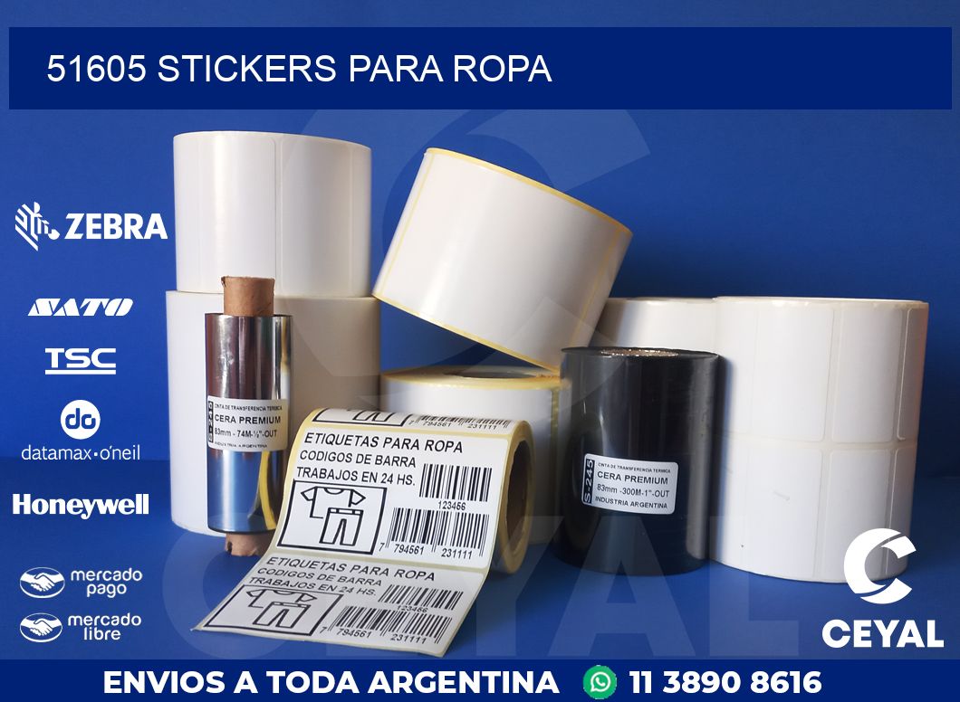 51605 STICKERS PARA ROPA