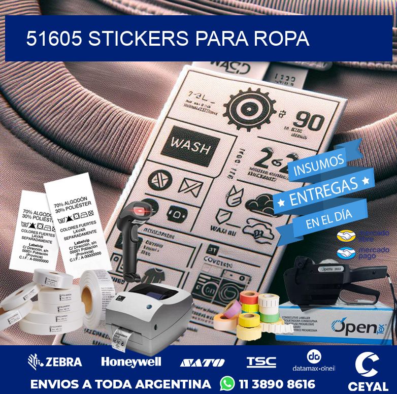 51605 STICKERS PARA ROPA