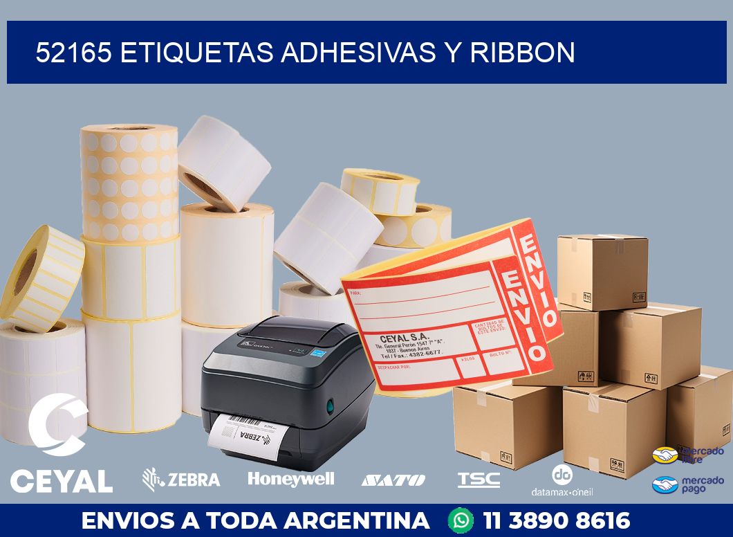 52165 ETIQUETAS ADHESIVAS Y RIBBON