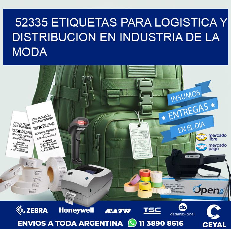 52335 ETIQUETAS PARA LOGISTICA Y DISTRIBUCION EN INDUSTRIA DE LA MODA