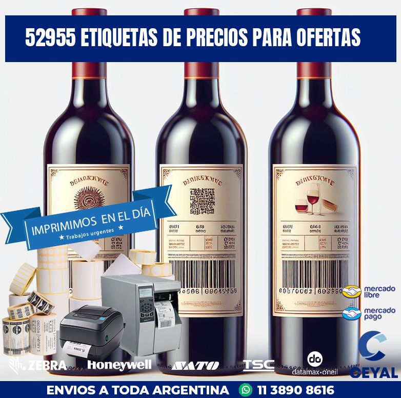 52955 ETIQUETAS DE PRECIOS PARA OFERTAS