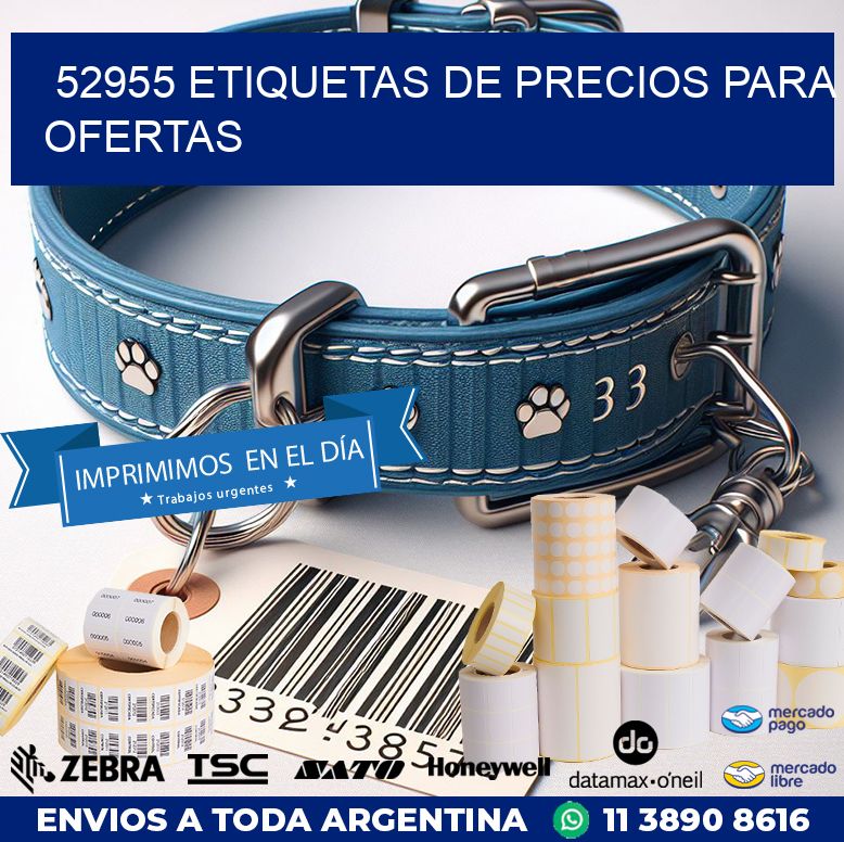 52955 ETIQUETAS DE PRECIOS PARA OFERTAS