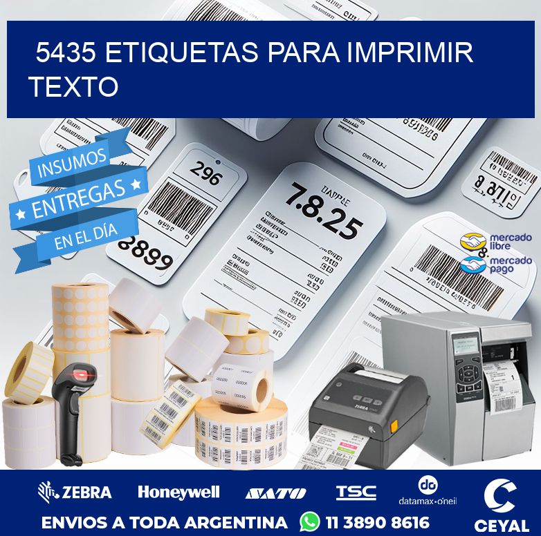 5435 ETIQUETAS PARA IMPRIMIR TEXTO