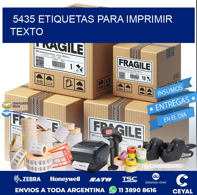 5435 ETIQUETAS PARA IMPRIMIR TEXTO