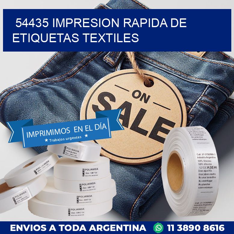 54435 IMPRESION RAPIDA DE ETIQUETAS TEXTILES