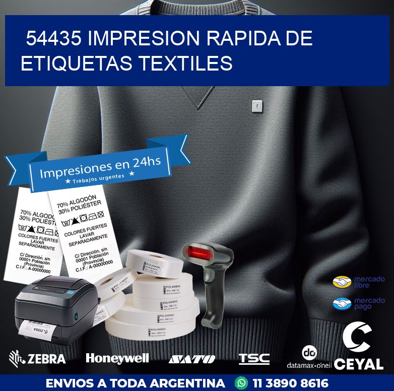 54435 IMPRESION RAPIDA DE ETIQUETAS TEXTILES