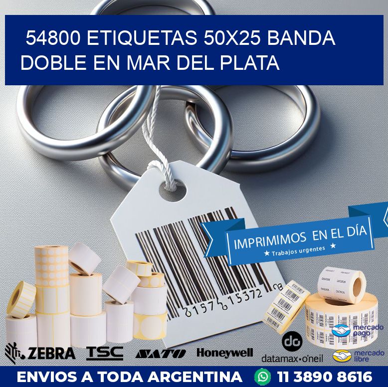 54800 ETIQUETAS 50X25 BANDA DOBLE EN MAR DEL PLATA