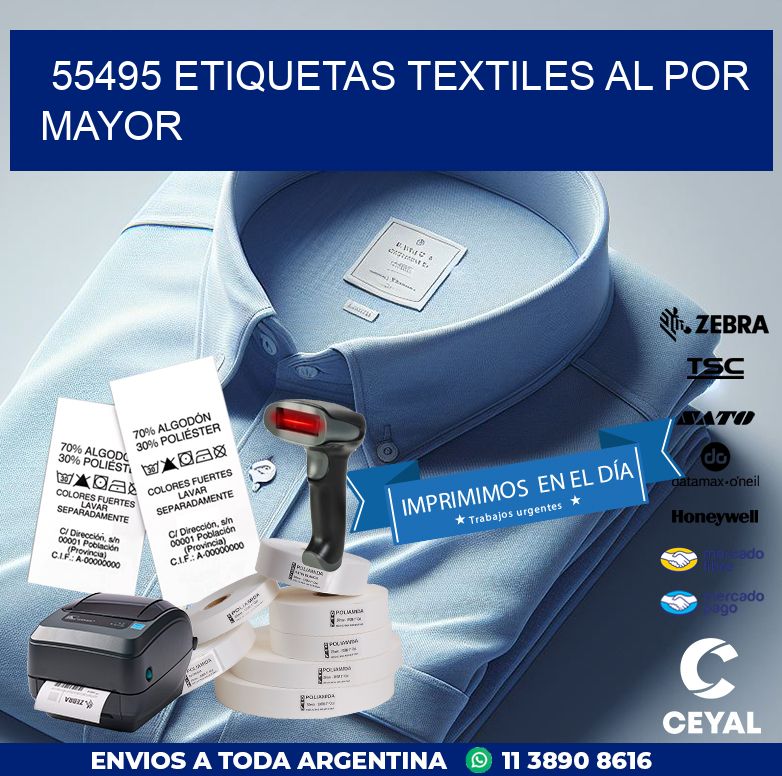 55495 ETIQUETAS TEXTILES AL POR MAYOR