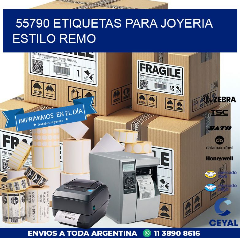 55790 ETIQUETAS PARA JOYERIA ESTILO REMO