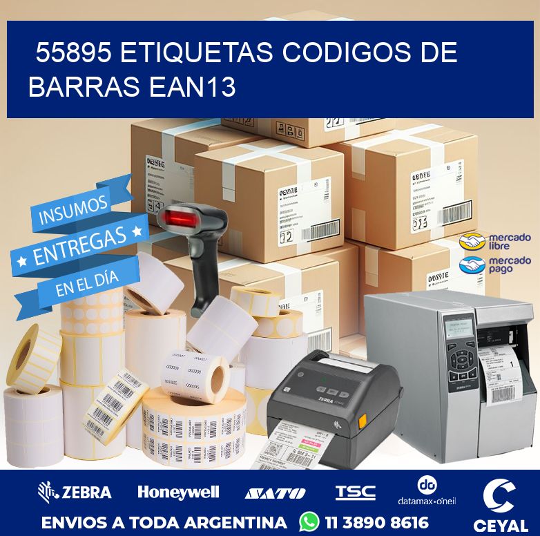 55895 ETIQUETAS CODIGOS DE BARRAS EAN13