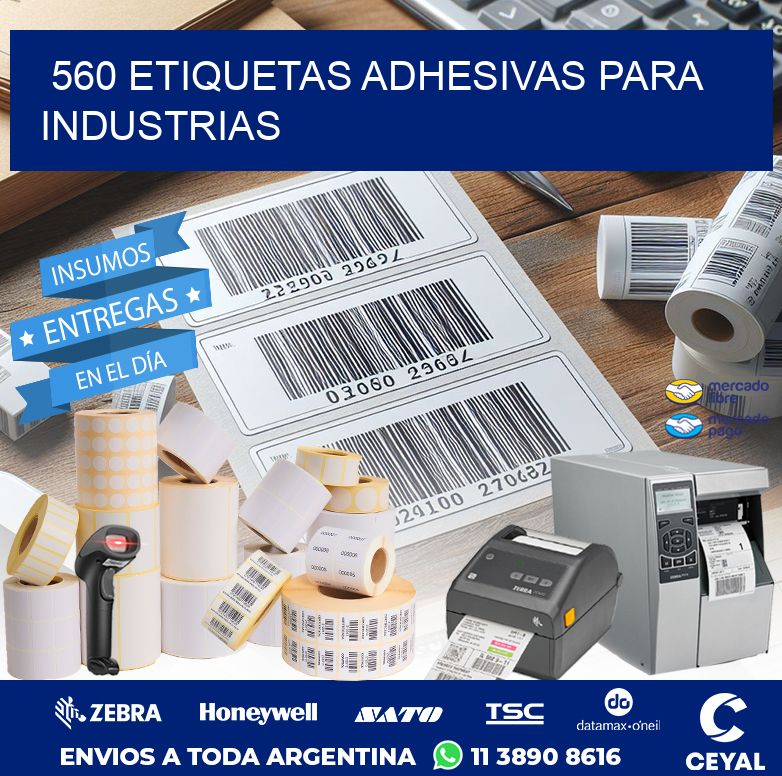 560 ETIQUETAS ADHESIVAS PARA INDUSTRIAS