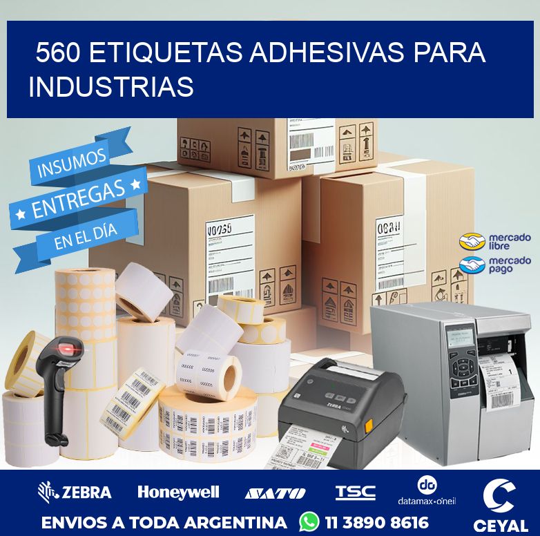 560 ETIQUETAS ADHESIVAS PARA INDUSTRIAS