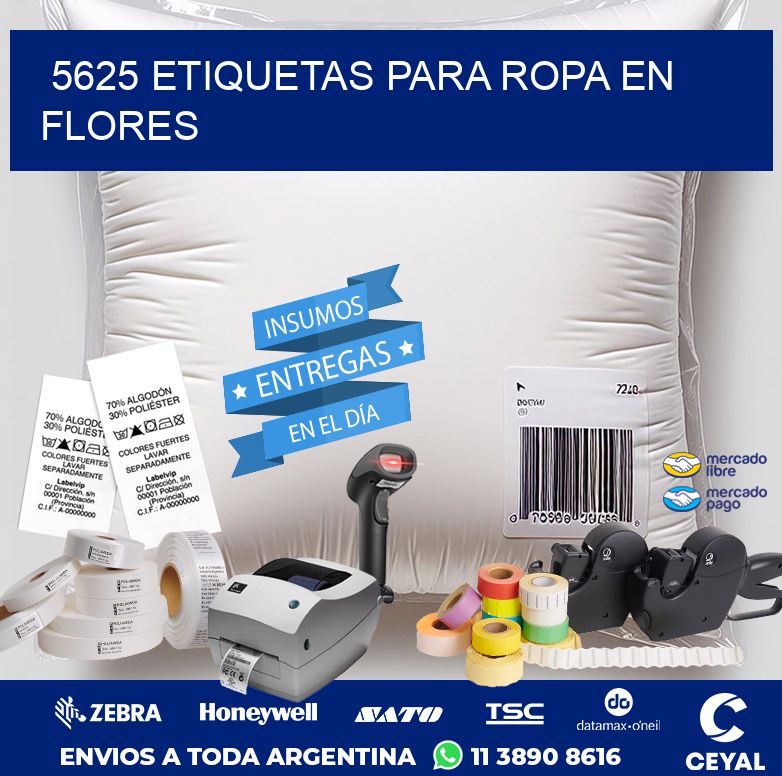 5625 ETIQUETAS PARA ROPA EN FLORES