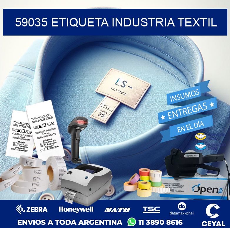 59035 ETIQUETA INDUSTRIA TEXTIL