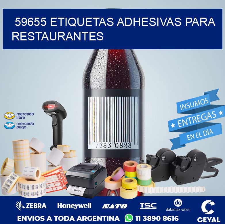 59655 ETIQUETAS ADHESIVAS PARA RESTAURANTES