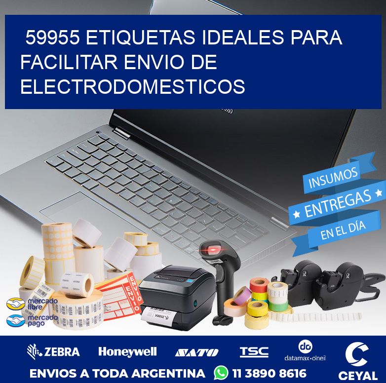 59955 ETIQUETAS IDEALES PARA FACILITAR ENVIO DE ELECTRODOMESTICOS