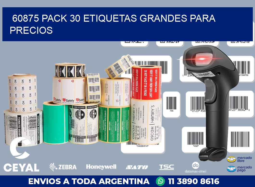 60875 PACK 30 ETIQUETAS GRANDES PARA PRECIOS